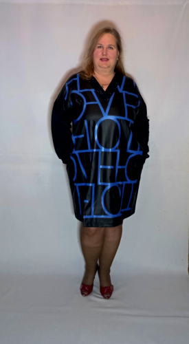 Платье-туника "Шик" ( электрик) (Киргизия, разные фабрики) — размеры 60, 62, 64