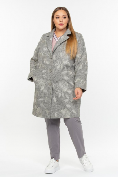 Пальто "Цитрус"  (ВКВ19-008) серебро